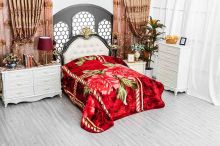 Plush Soft Warm 2 Side Printed Raschel Bed Blankets King Size