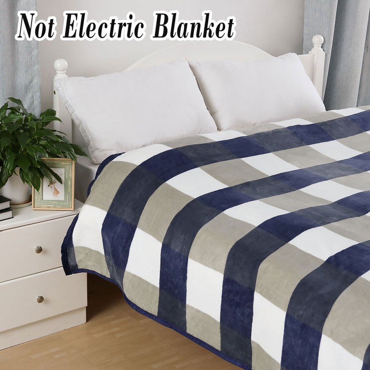 Soft Plush Flannel Blanket Warm Fuzzy Bed Blankets for Bed