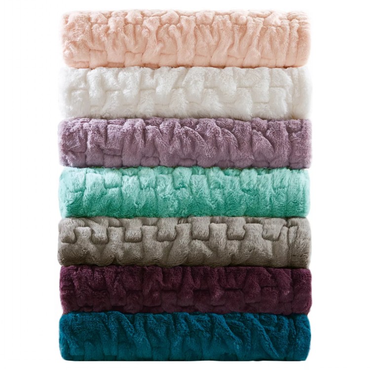 Home Fashion Design Faux Fur Blanket Throw Supplier