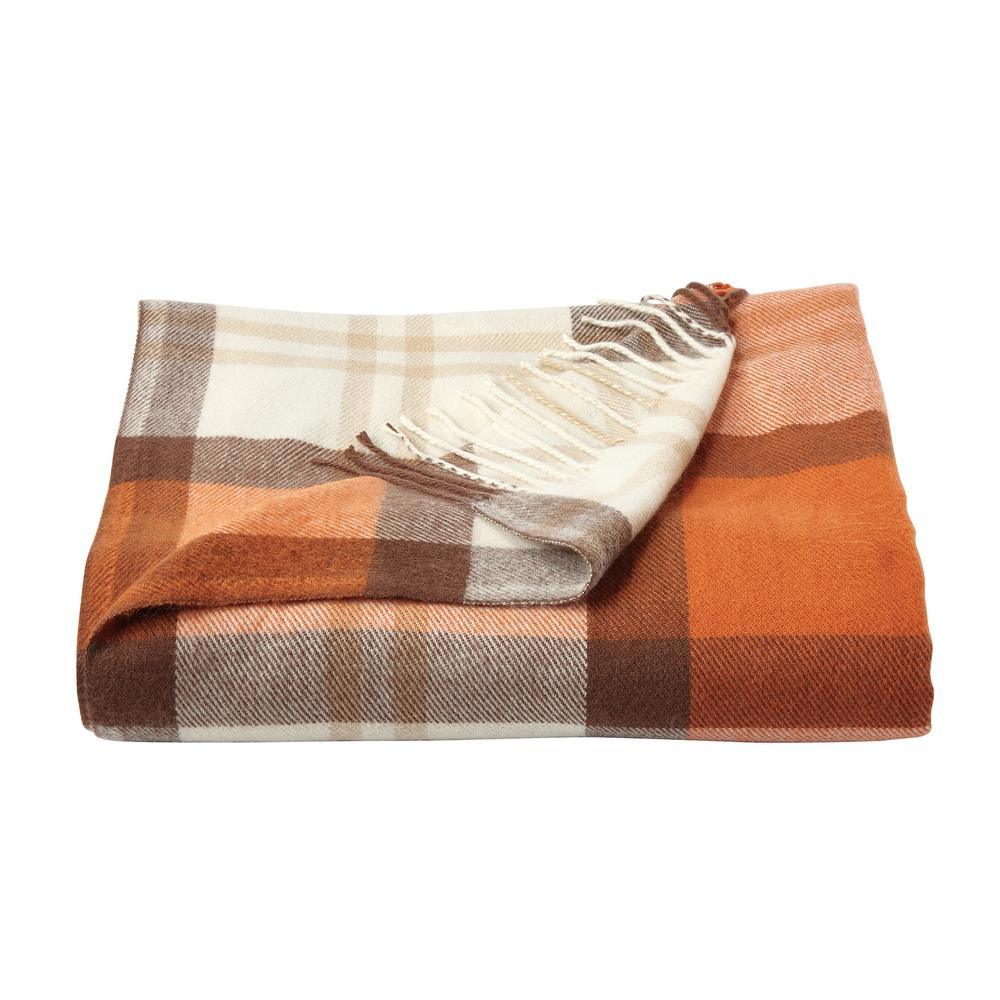 Spice (Rust and Brown) Faux Fur Throw Blanket