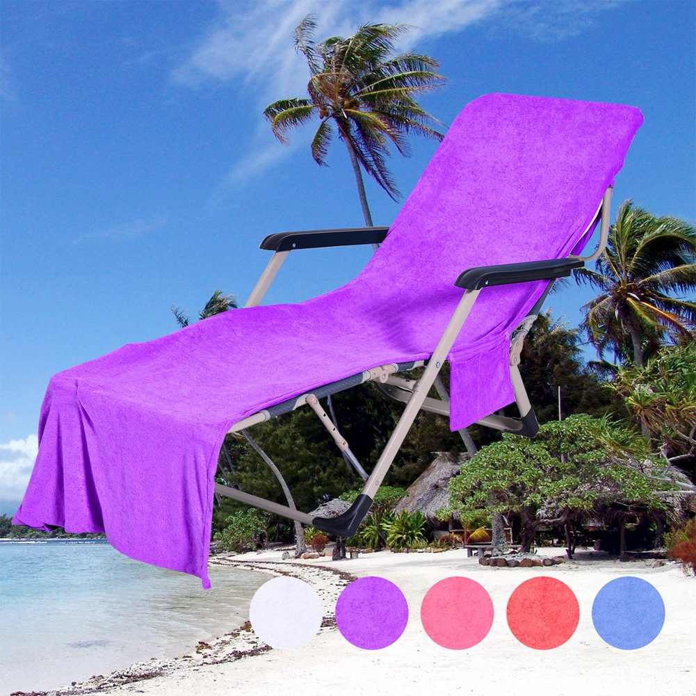 Lounger Mate Beach Towel Sun Lounger For Holiday Garden Lounge with Pockets